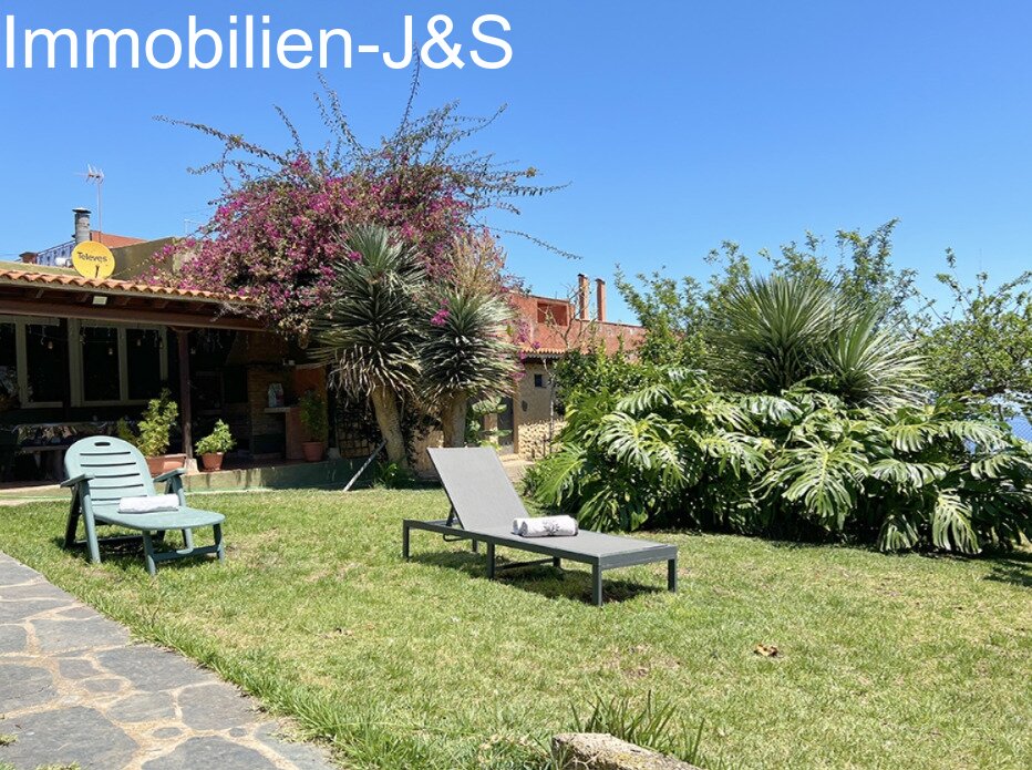 View of the house and garden