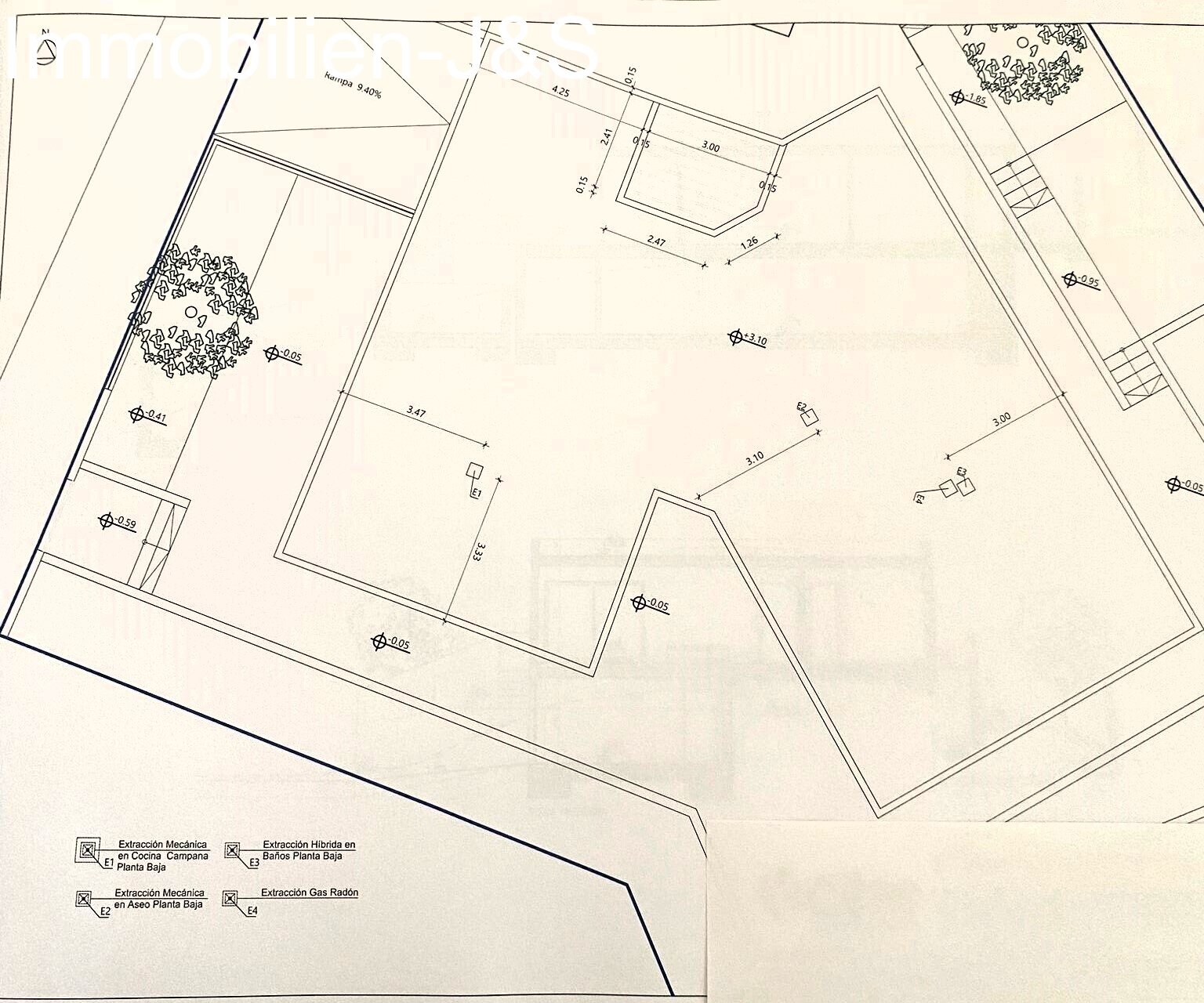 Plan roof terrace